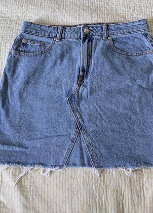 Джинсовая мини юбка