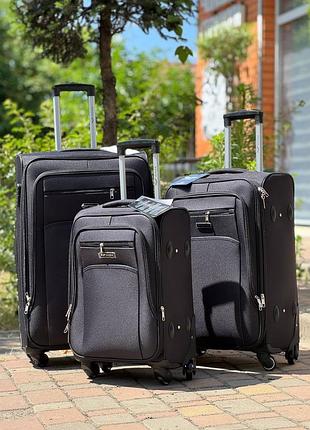 Маленький чемодан дорожный тканевый s польша на колесах wings с подшипником