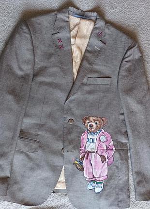 Авторский пиджак из льна и хлопка