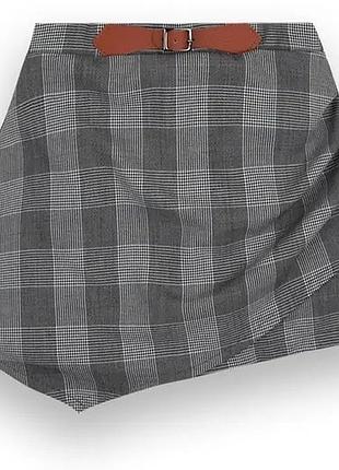 Спідниця-шорти для дівчинки. костюмна клітина (зріст 134, вік 9 років). тм gabbi