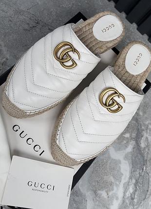Gucci marmont gg эспадрили мюли женские кожаные 39 eur
