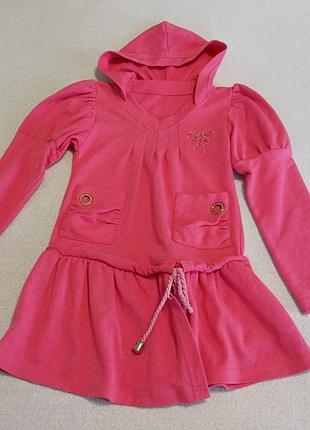 Платье для девочки с капюшоном