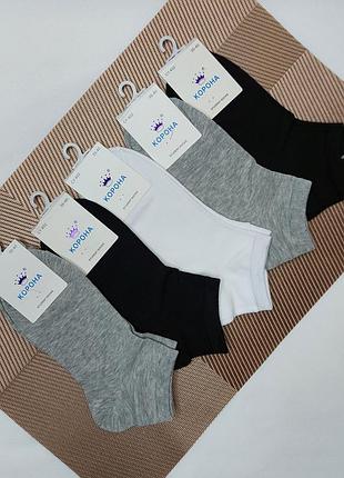 5 пар носка подростковые короткие демисезонные "корона" 35-40р.ассорти