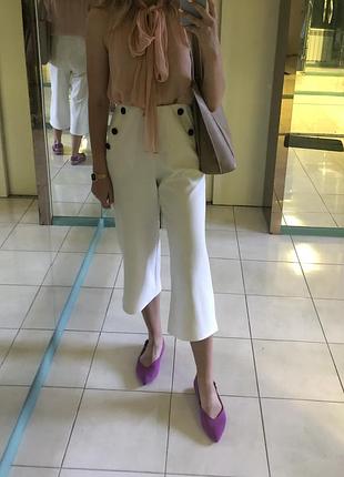 Слінгбеки туфлі кольору фуксія під замшу zara mango