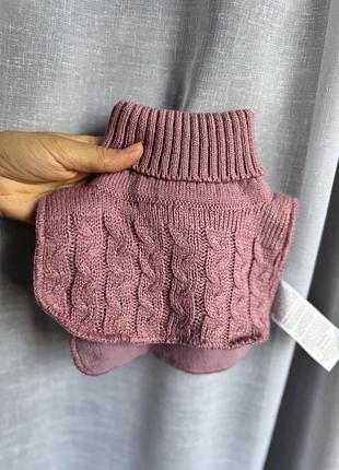 Манішка шарф для дівчинки на флісі зимовий