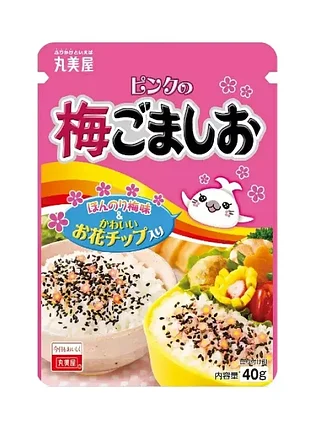 Marumiya ume goma shio фурікаке з квітками та чорним кунжутом, 40 гр