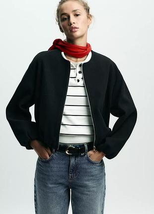 Куртка жіноча чорна бомбер zara new