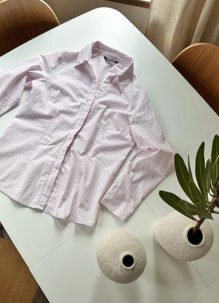 Рожева сорочка у смужку lc waikiki розмір 42 s-xs