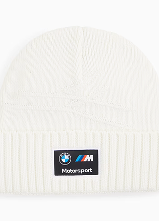 Белая зимняя шапка puma bmw m motorsport classic cuff beanie новая оригинал сша