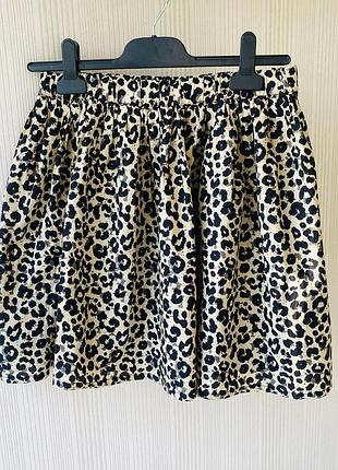 Юбка женская или на девочку леопардовая коттон х/б