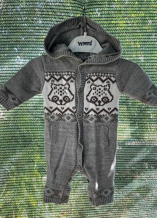 Вязаный ромпер для малышей