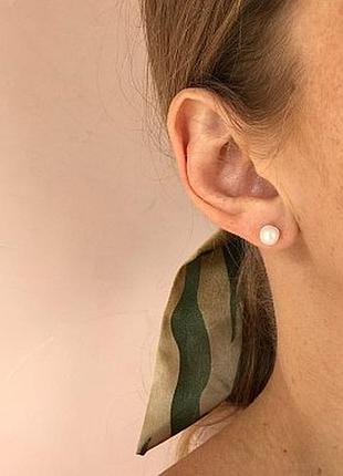 Женские серьги гвоздики жемчуг