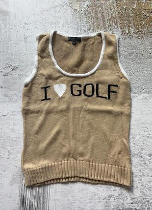 Жилетка безрукавка lyle scott i love golf y2k
