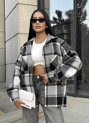 Теплая шерстяная рубашка плотный кашемир