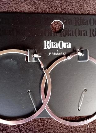 Серьги женские большие кольца rita ora
