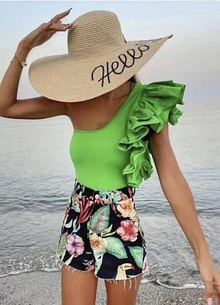 Zara яскравий зелений салатовий боді