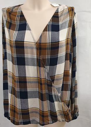 Блуза в клетку вискоза