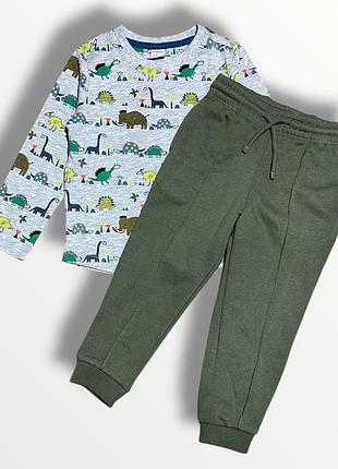 Matalan спортивный костюм реглан дино теплые штаны на флисе как новый