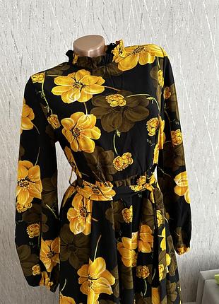 Длинное платье с цветами shein