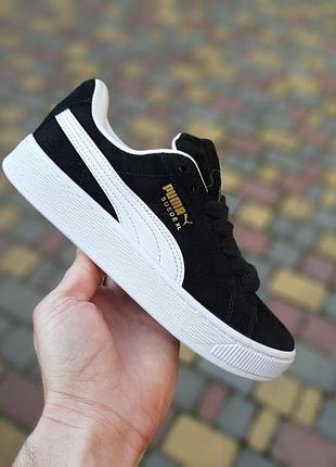 Нові жіночі кросівки. puma suede xl (чорні з білим).