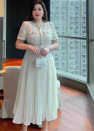 Сукня, розмір 4 xl, колір молочний