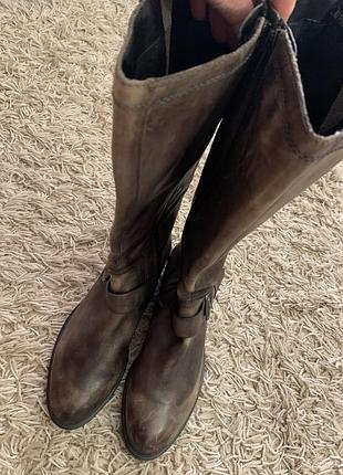 Шкіряні утеплені чоботи