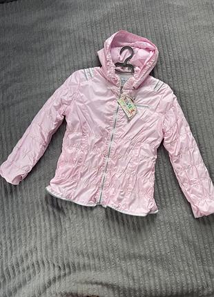 Дитяча рожева куртка, вітровка розмір 152