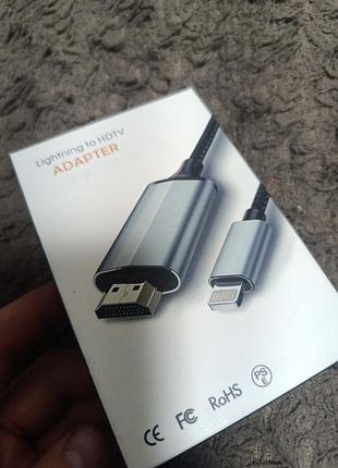 Кабель hdmi для iphone ipad lightning адаптер для подключения до hdtv 1920 ×1080p цифровий звук и видео новый оригинальный