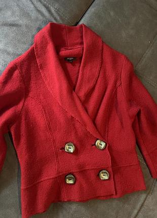 Жакет кардинан вкорочений червоного кольору