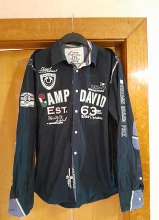 Крута бавовняна сорочка бренду camp david, urban and outdoor wear