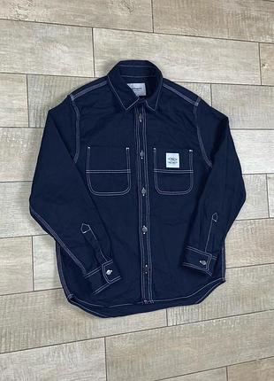 Carhartt ljubav ryder wip work in progress chalk shirt jacket overshirt  blue size s куртка овершот сорочка джинсовка