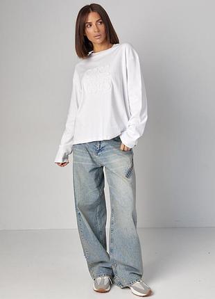 Жіночий трикотажний лонгслів loewe 3