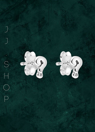 Серебряные серьги "мой вопрос" pandora (пандора) 298386cz