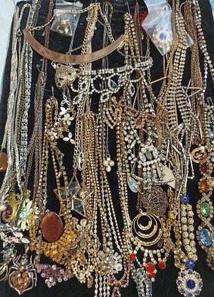 Колье винтаж, времён ссср, чешское стекло.