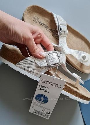 Женские шлепанцы во Вьетнамки кожаная стелька esmara ничевина, р. 38
