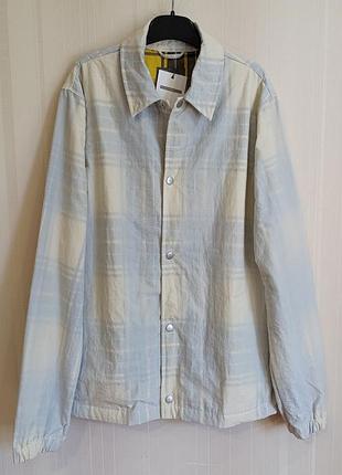 Asos мужской бомбер в клетку с воротником ветровка