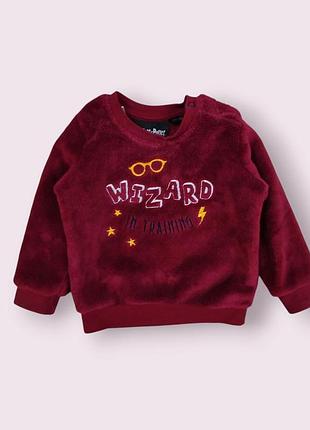 Свитшот для девочки бордовый с принтом harry potter, размер 74, 9-12 месяцев