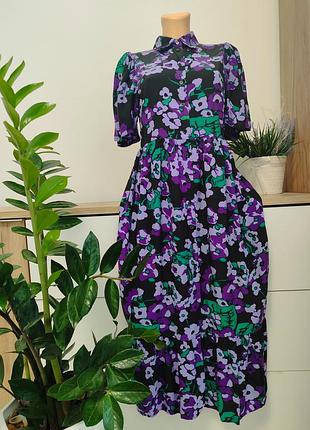 Красивое цветочное платье миди!