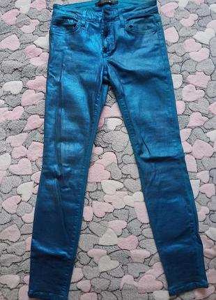 Женские синие блестящие джинсы joe's. made in usa.