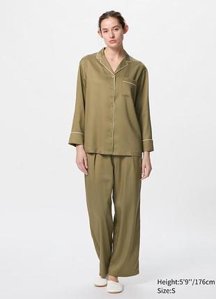 Сатиновая пижама uniqlo