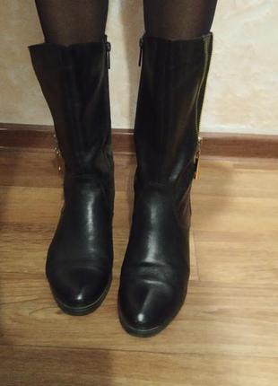 Демисезонные сапоги натуральные кожа