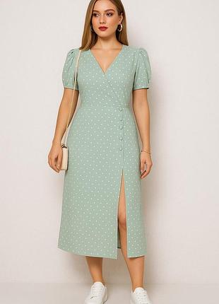 Нежное женственное платье в горохи primark