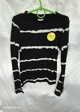 Джемпер кофта футболка реглан свитшот лонгслив детской в рубчик