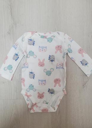 Красивый брендовый трикотажный коттоновый боди