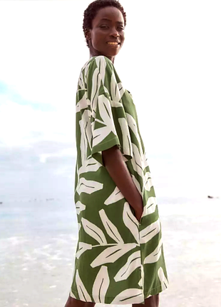 Платье оверсайз из смесового льна next