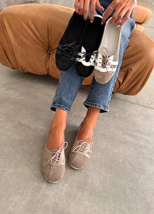 Жіночі замшеві балетки туфлі