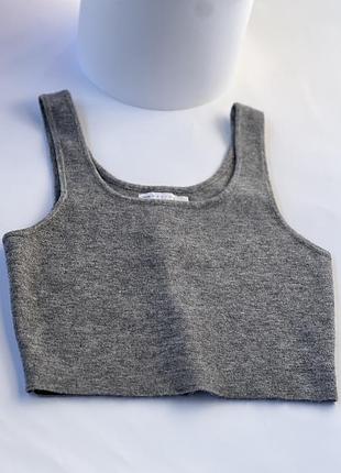 Сірий вовняний  топ asos
