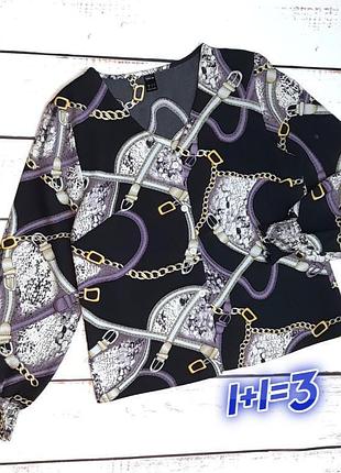 1+1=3 стильна чорна блуза блузка shein, розмір 44 — 46