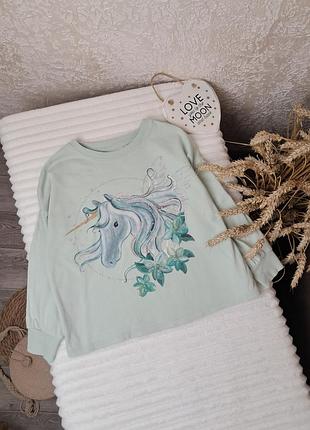 Тонкий оверсайз-свитшот с эдиноргом next 5 лет (110)