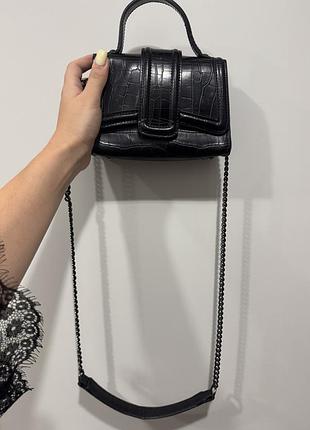 Сумочка zara, чорна, стан чудовий